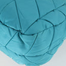 PRADA Shoulder Bag Nylon Blue Gold Auth 169057V-16