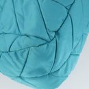 PRADA Shoulder Bag Nylon Blue Gold Auth 169057V-17