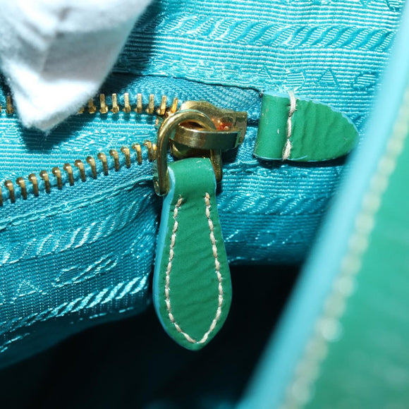 PRADA Umhängetasche Nylon Blau Gold Original 169057V