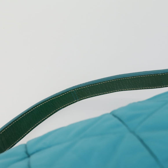 PRADA Umhängetasche Nylon Blau Gold Original 169057V