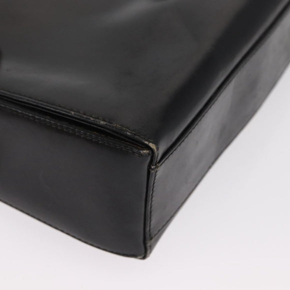 Salvatore Ferragamo Gancini Shoulder Bag Leather Gold Black Auth 169058