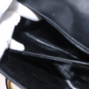 Salvatore Ferragamo Gancini Shoulder Bag Leather Gold Black Auth 169058-11