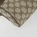 GUCCI GG Supreme Web Sherry Line Bag PVC Beige Gold 32 02 005 Auth 169059-15
