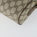 GUCCI GG Supreme Web Sherry Line Bag PVC Beige Gold 32 02 005 Auth 169059-16