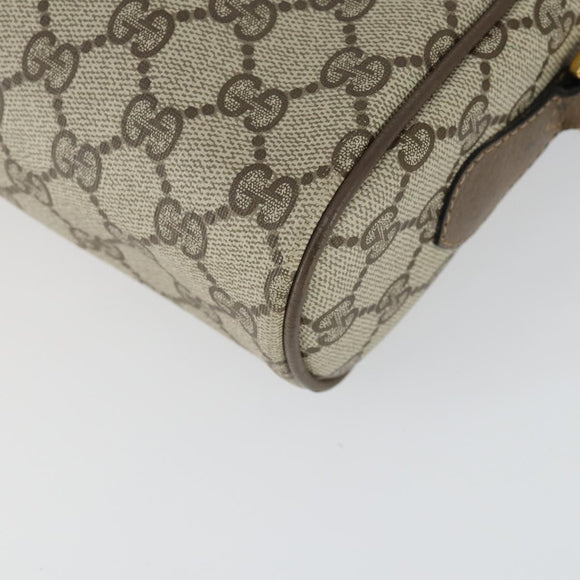 GUCCI GG Supreme Web Sherry Line Bag PVC Beige Gold 32 02 005 Auth 169059