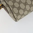 GUCCI GG Supreme Web Sherry Line Bag PVC Beige Gold 32 02 005 Auth 169059-17