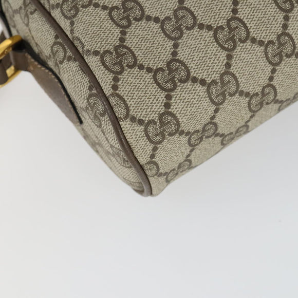 GUCCI GG Supreme Web Sherry Line Bag PVC Beige Gold 32 02 005 Auth 169059
