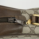GUCCI GG Supreme Web Sherry Line Bag PVC Beige Gold 32 02 005 Auth 169059-9