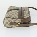 GUCCI GG Supreme Web Sherry Line Bag PVC Beige Gold 32 02 005 Auth 169059-3