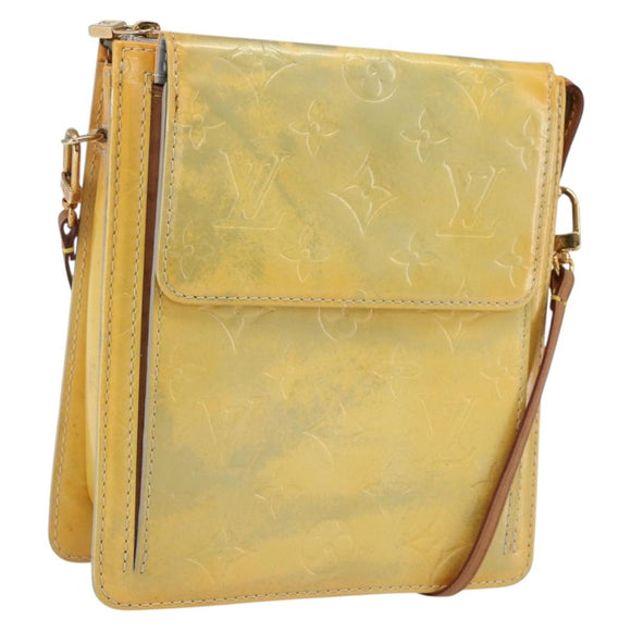 LOUIS VUITTON Monogram Vernis Motto Accessory Pouch Gris M91030 LV Auth 169060