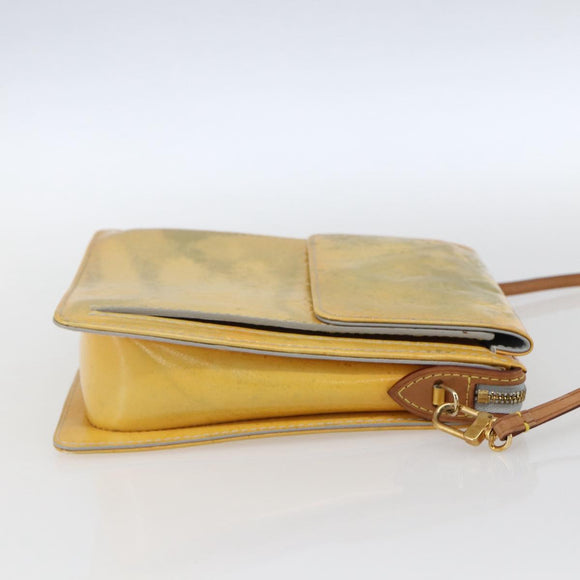 LOUIS VUITTON Monogram Vernis Motto Accessory Pouch Gris M91030 LV Auth 169060