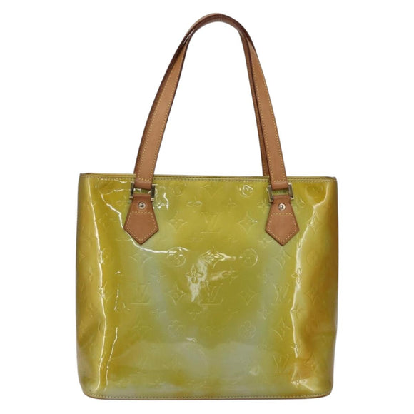 LOUIS VUITTON Monogram Vernis Houston Hand Bag Gris M91053 LV Auth 169064