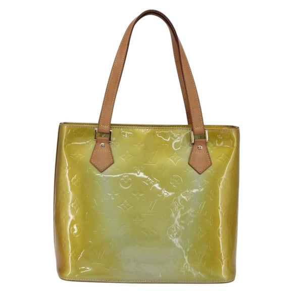 LOUIS VUITTON Monogram Vernis Houston Hand Bag Gris M91053 LV Auth 169064