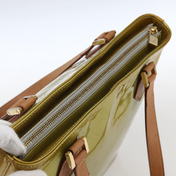 LOUIS VUITTON Monogram Vernis Houston Hand Bag Gris M91053 LV Auth 169064