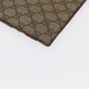 GUCCI GG Supreme Courier Clutch Bag PVC Beige 473915 Auth 169067-15