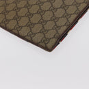 GUCCI GG Supreme Courier Clutch Bag PVC Beige 473915 Auth 169067-16