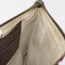 GUCCI GG Supreme Courier Clutch Bag PVC Beige 473915 Auth 169067-17