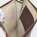 GUCCI GG Supreme Courier Clutch Bag PVC Beige 473915 Auth 169067-18