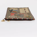 GUCCI GG Supreme Courier Clutch Bag PVC Beige 473915 Auth 169067-4