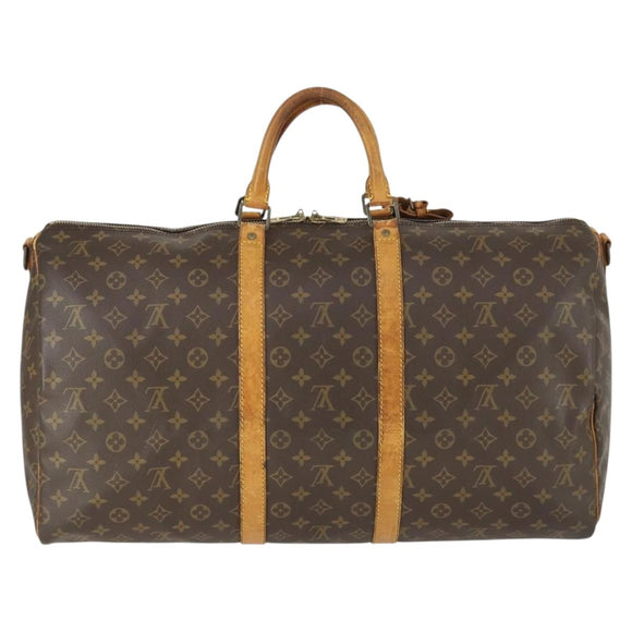 LOUIS VUITTON Monogram Keepall Bandouliere 55 Boston Bag M41414 LV Auth 169074