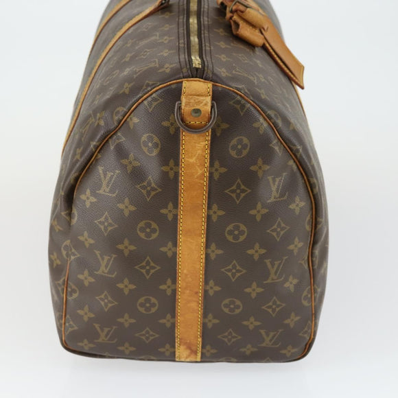 LOUIS VUITTON Monogram Keepall Bandouliere 55 Boston Bag M41414 LV Auth 169074