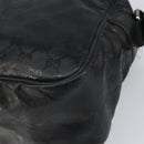 GUCCI GG implementation Shoulder Bag PVC Black Silver 211107 Auth 169076-9