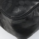 GUCCI GG implementation Shoulder Bag PVC Black Silver 211107 Auth 169076-14