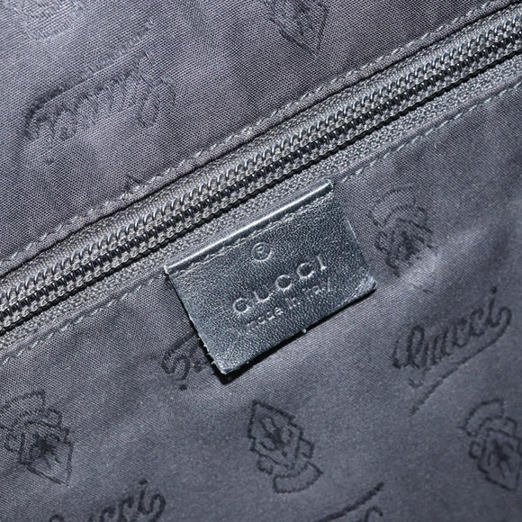 GUCCI GG implementation Shoulder Bag PVC Black Silver 211107 Auth 169076