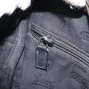 GUCCI GG implementation Shoulder Bag PVC Black Silver 211107 Auth 169076-21