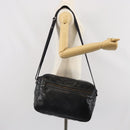 GUCCI GG implementation Shoulder Bag PVC Black Silver 211107 Auth 169076-25