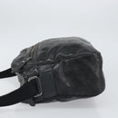 GUCCI GG implementation Shoulder Bag PVC Black Silver 211107 Auth 169076-4