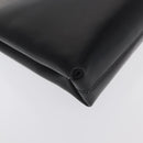 Salvatore Ferragamo Gancini Chain Shoulder Bag Leather Black Gold Auth 169084-10