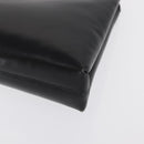 Salvatore Ferragamo Gancini Chain Shoulder Bag Leather Black Gold Auth 169084-11