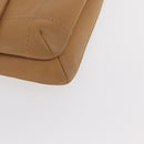 CHANEL Choco Bar 2.55 Shoulder Bag Leather Beige Silver CC Auth 169085-9