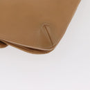 CHANEL Choco Bar 2.55 Shoulder Bag Leather Beige Silver CC Auth 169085-16