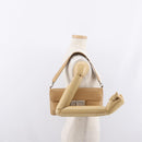 CHANEL Choco Bar 2.55 Shoulder Bag Leather Beige Silver CC Auth 169085-25