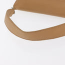 CHANEL Choco Bar 2.55 Shoulder Bag Leather Beige Silver CC Auth 169085-7