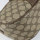GUCCI GG Supreme Web Sherry Line Bag PVC Beige Gold 89 02 032 Auth 169092-15