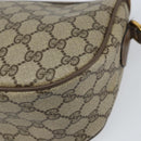 GUCCI GG Supreme Web Sherry Line Bag PVC Beige Gold 89 02 032 Auth 169092-16