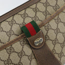 GUCCI GG Supreme Web Sherry Line Bag PVC Beige Gold 89 02 032 Auth 169092-18