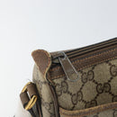 GUCCI GG Supreme Web Sherry Line Bag PVC Beige Gold 89 02 032 Auth 169092-9