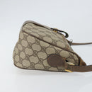 GUCCI GG Supreme Web Sherry Line Bag PVC Beige Gold 89 02 032 Auth 169092-3