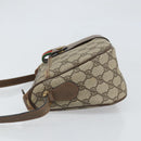 GUCCI GG Supreme Web Sherry Line Bag PVC Beige Gold 89 02 032 Auth 169092-4