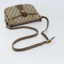 GUCCI GG Supreme Web Sherry Line Bag PVC Beige Gold 89 02 032 Auth 169092-7