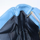 Salvatore Ferragamo Vala Umhängetasche Leder Blau Gold Original 169096V-22
