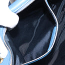 Salvatore Ferragamo Vala Umhängetasche Leder Blau Gold Original 169096V-24