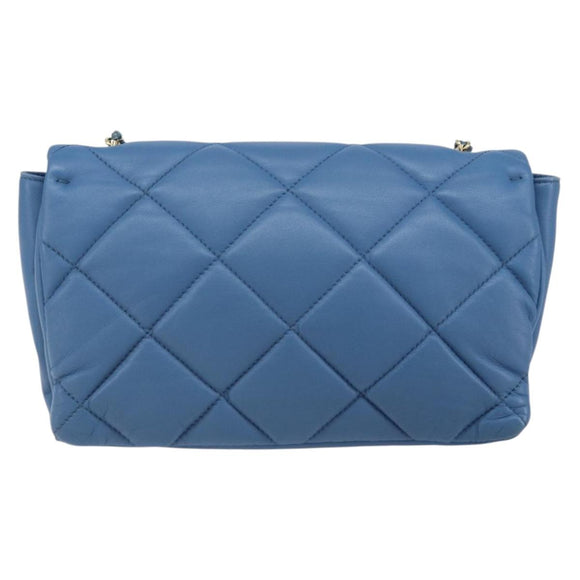 Salvatore Ferragamo Vala Umhängetasche Leder Blau Gold Original 169096V