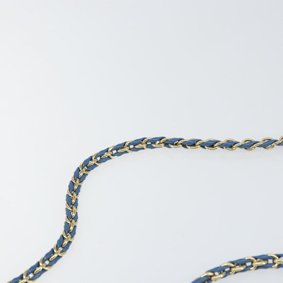 Salvatore Ferragamo Vala Umhängetasche Leder Blau Gold Original 169096V