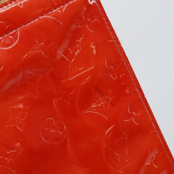 LOUIS VUITTON Monogram Vernis Stanton Tote Bag Red M91078 LV Auth 169097
