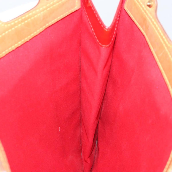 LOUIS VUITTON Monogram Vernis Stanton Tote Bag Red M91078 LV Auth 169097